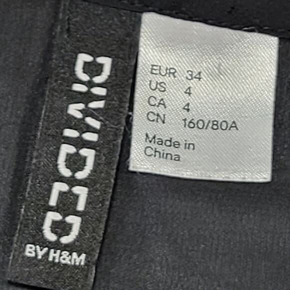 Divided By H&M Brown Shirt Sheer Blouse Leopard Print Short Cap Sleeves Womens 4 - Picture 3 of 8